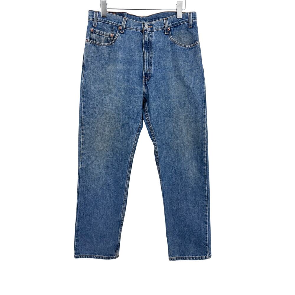 Vintage Levi's 505 jeans men's 36x30 regular fit straight leg blue denim Y2K